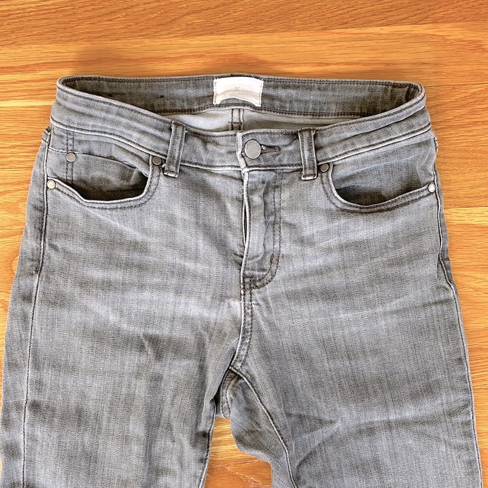 Caslon grey skinny high rise ankle jeans, size 27